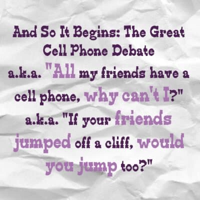 And so it begins: The Great Cell Phone Debate
