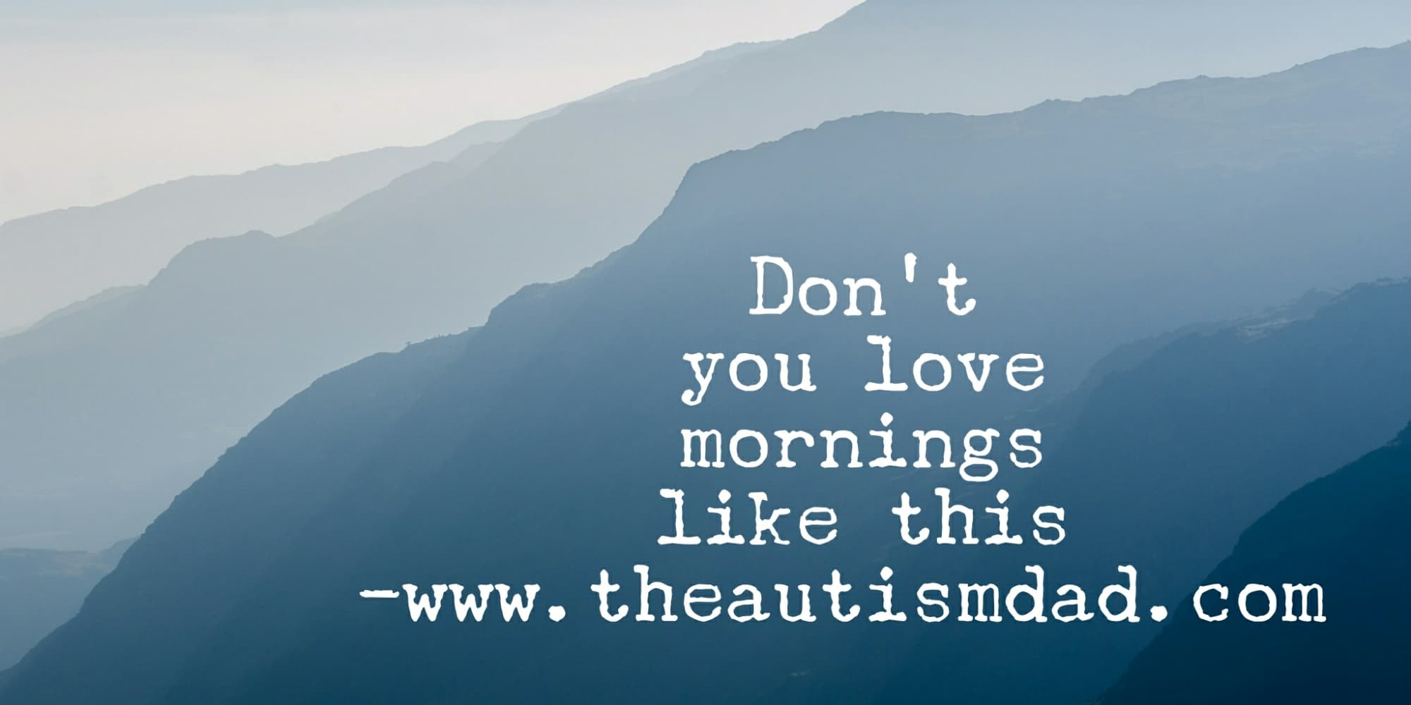 Don't you love mornings like this