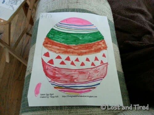 Elliott's Artwork: Easter Eggs
