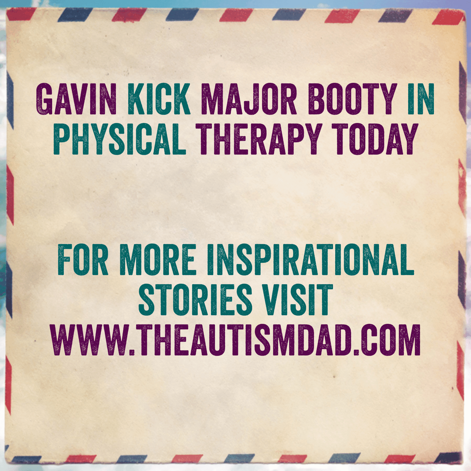 Gavin kick major booty in physical therapy today