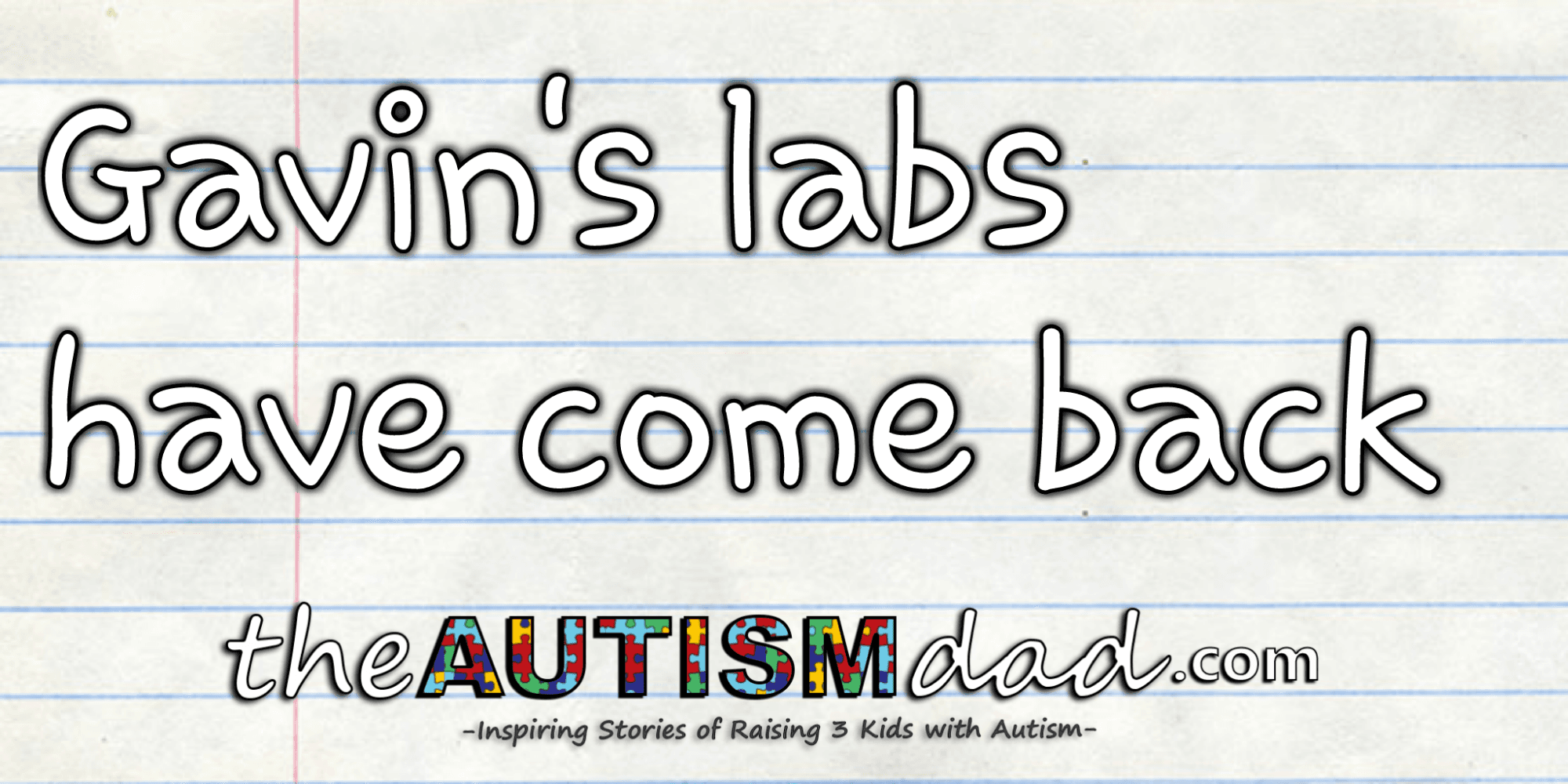 Gavin's labs have come back