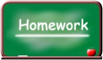 Homework on the table and pajamas at school