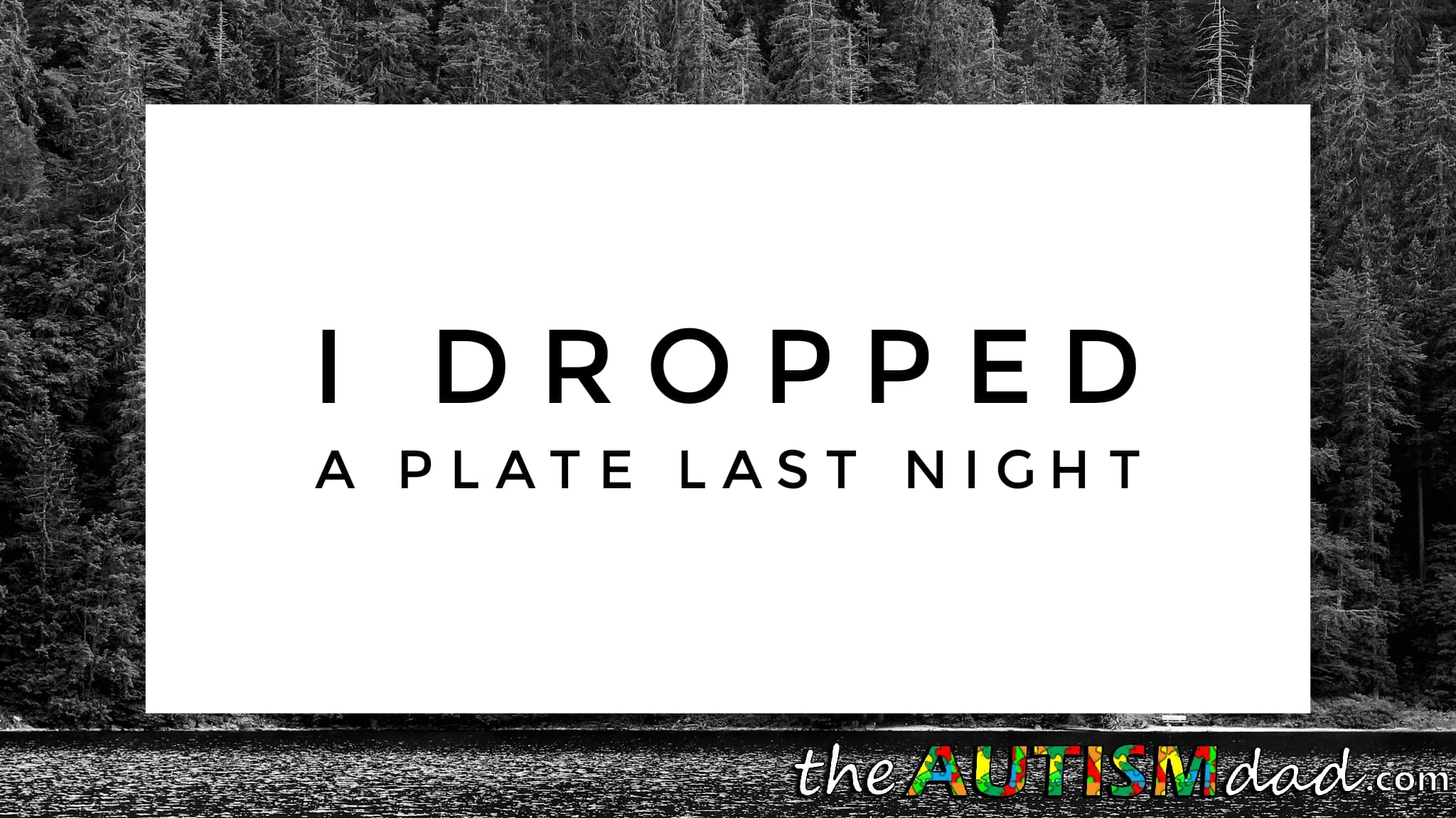 I dropped a plate last night