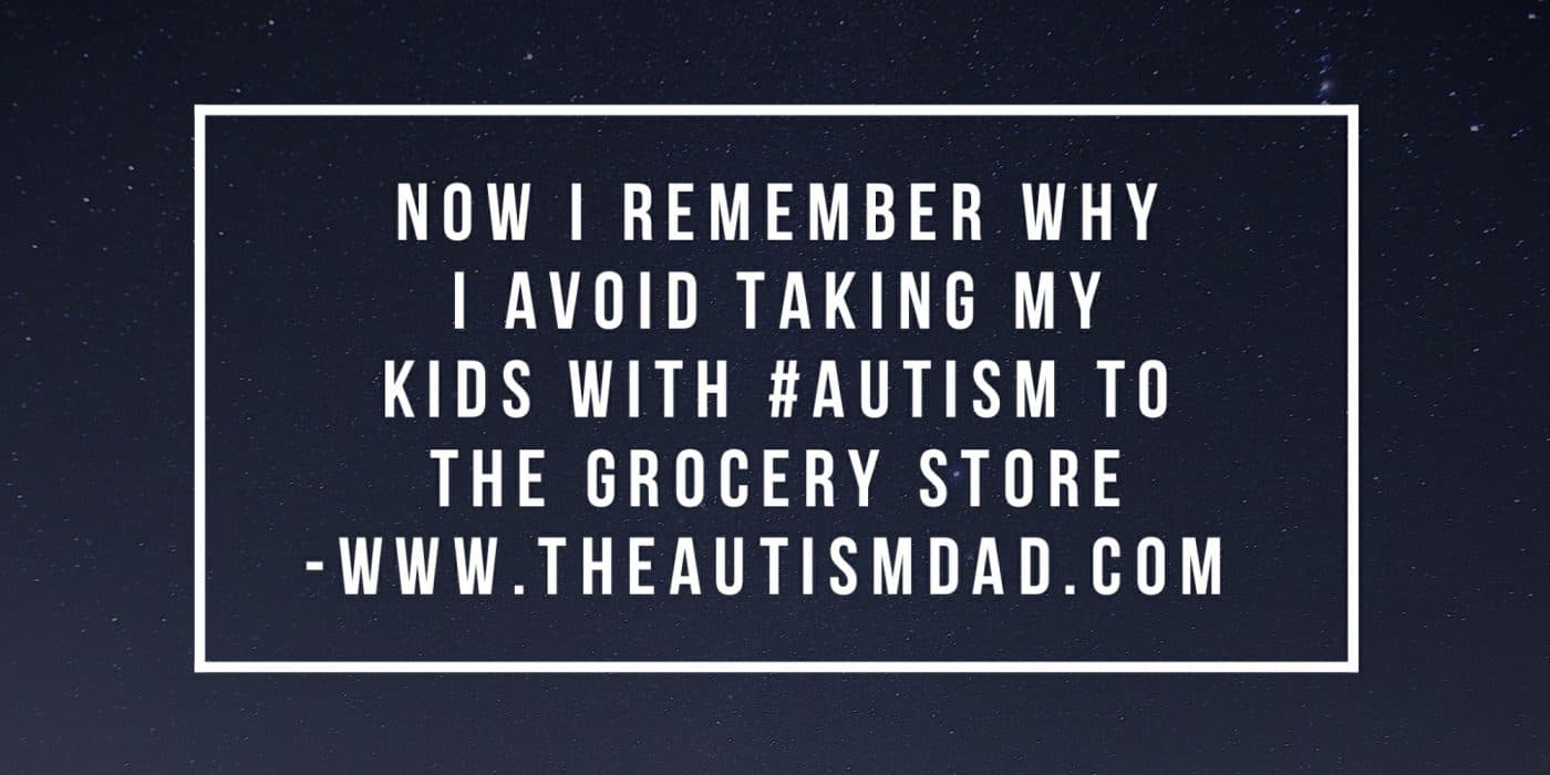 I remember why I don't take all 3 of my kids with #Autism shopping at once