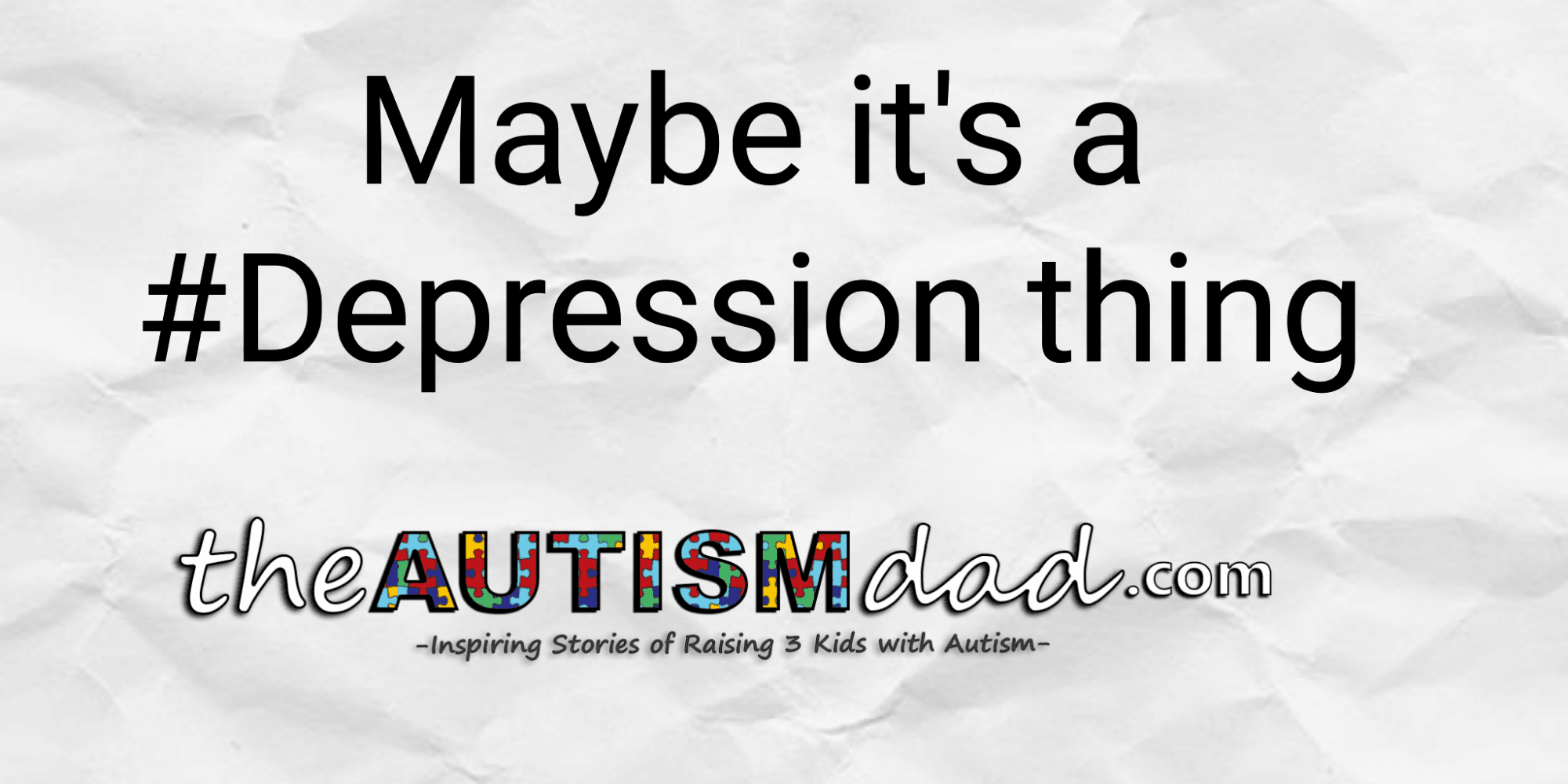 Maybe it's a #Depression thing