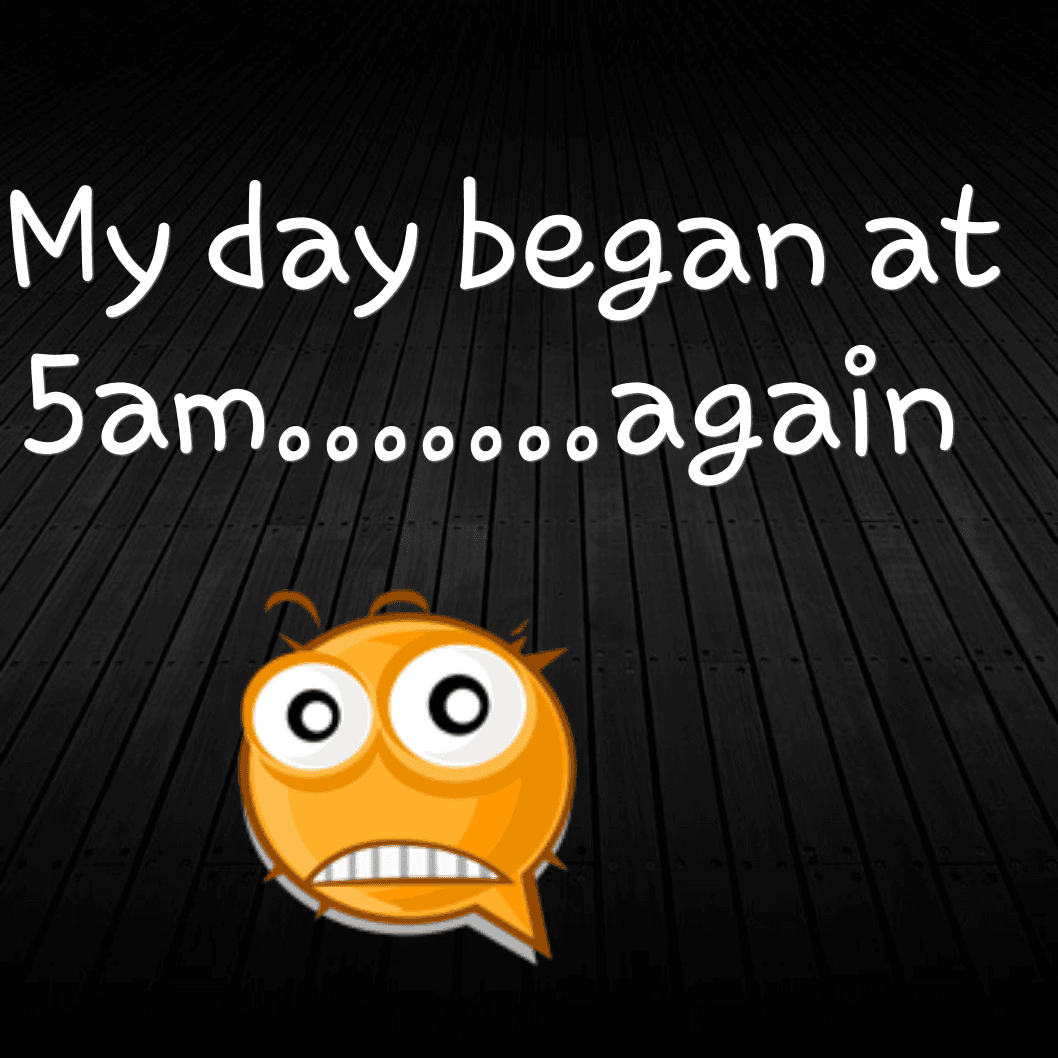 My day began at 5am.......again