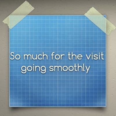 So much for the visit going smoothly
