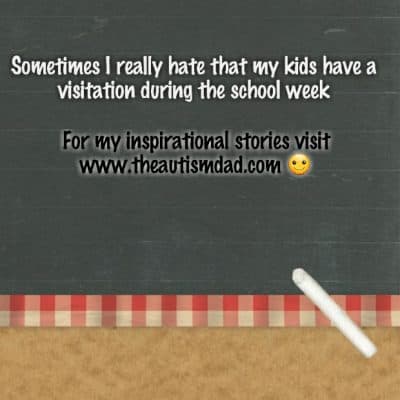 Sometimes I really hate that my kids have a visitation during the school week
