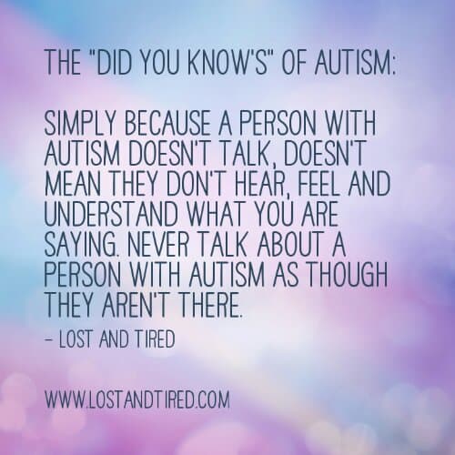 The "Did you know's" of #Autism: 08/01/2013