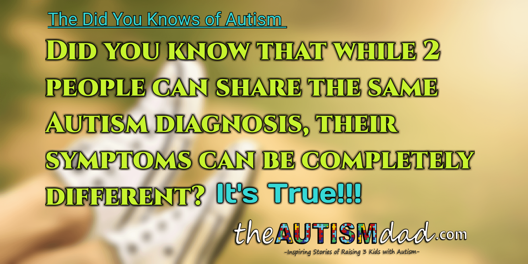 The Did You Knows of #Autism: One Size Doesn't Fit All