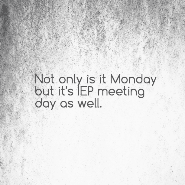 This is how we're going into today's #IEP meeting