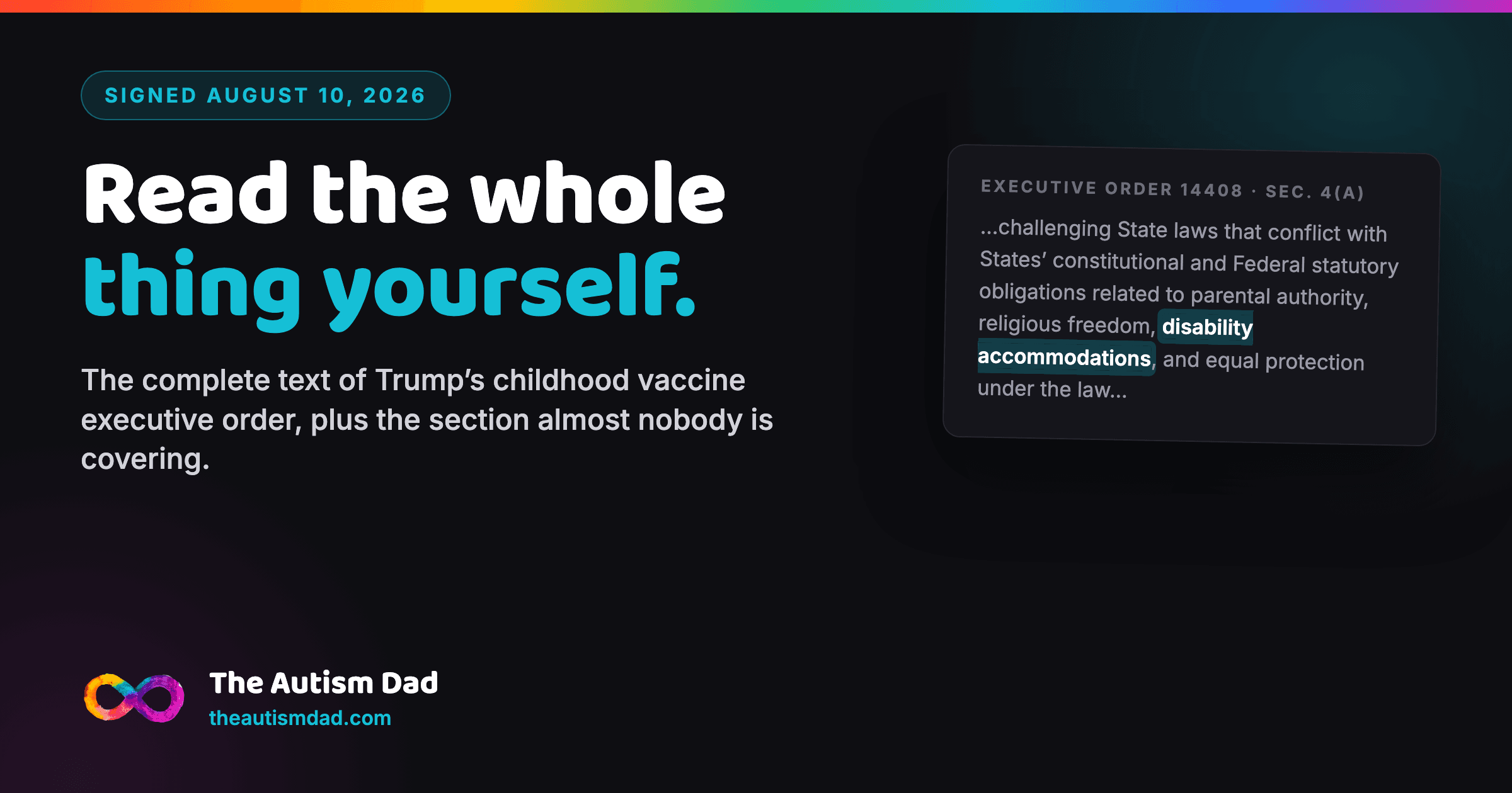 Trump Signed an Executive Order on Childhood Vaccines. Here Is the Entire Thing.