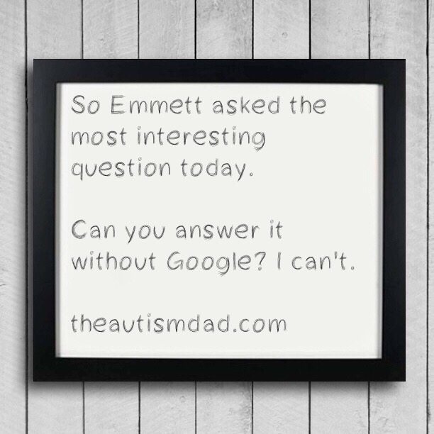 Read more about the article So Emmett asked the most interesting question today