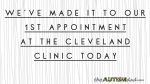 We’ve made it to our 1st appointment at the @ClevelandClinic today